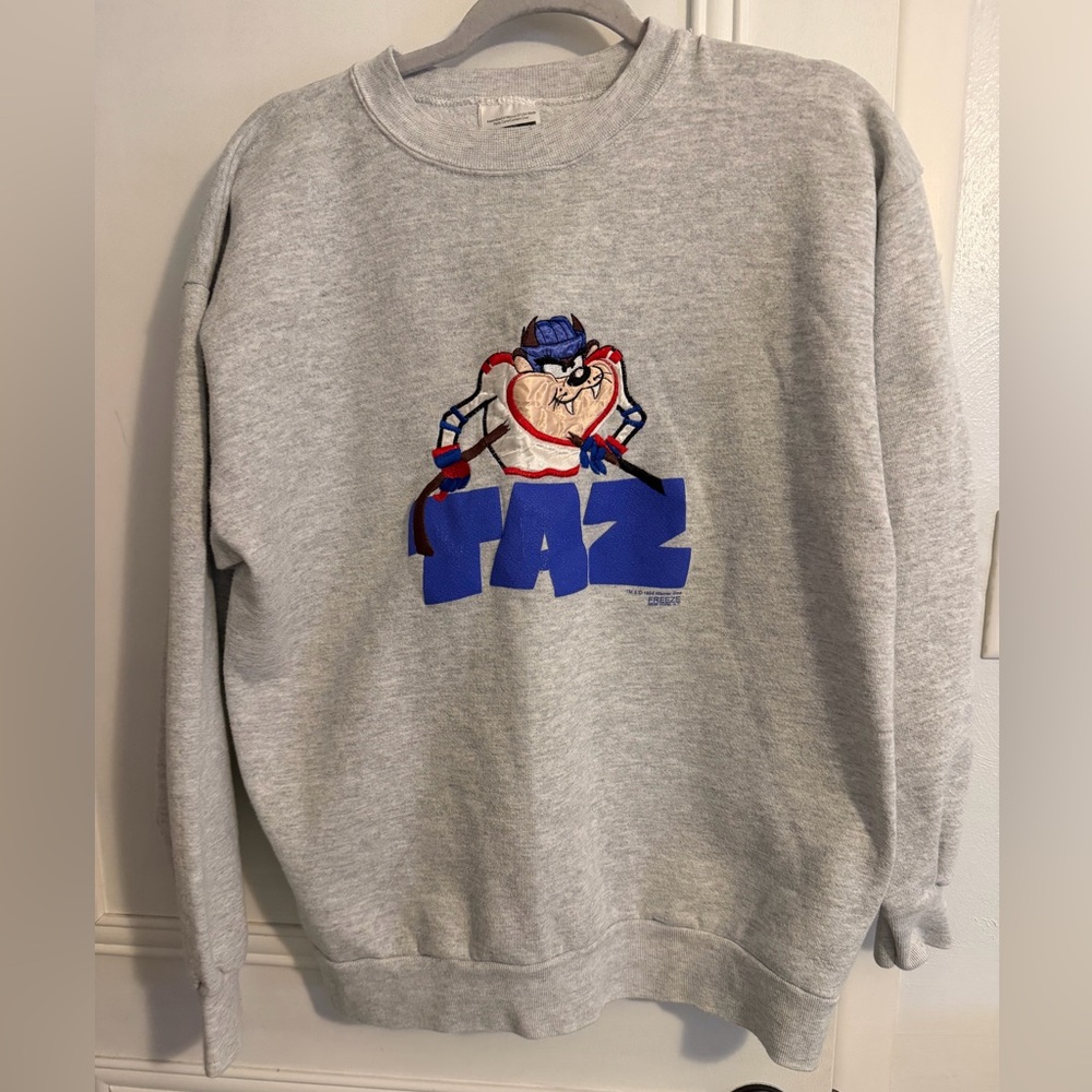 Vintage 1994 Warner Bros Taz Hockey Crewneck
